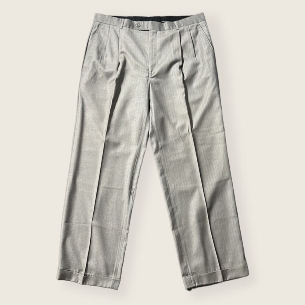 EUC | Eddie Domani | Striped Dress Pants | Gray | Men’s 38R